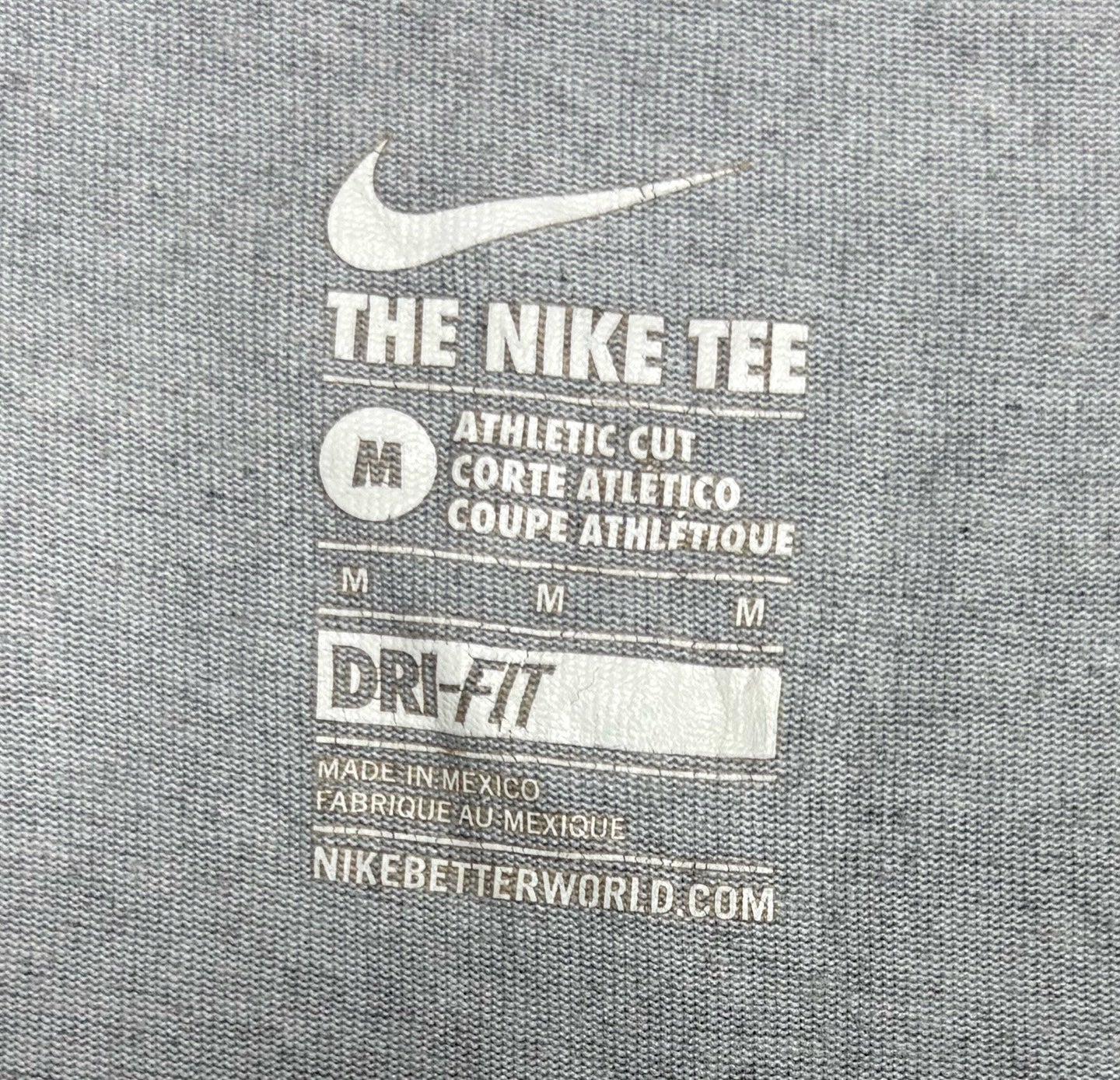Nike Dri-Fit “All About Buckets” Graphic Tee – Gray – Size M (Minor Flaw)