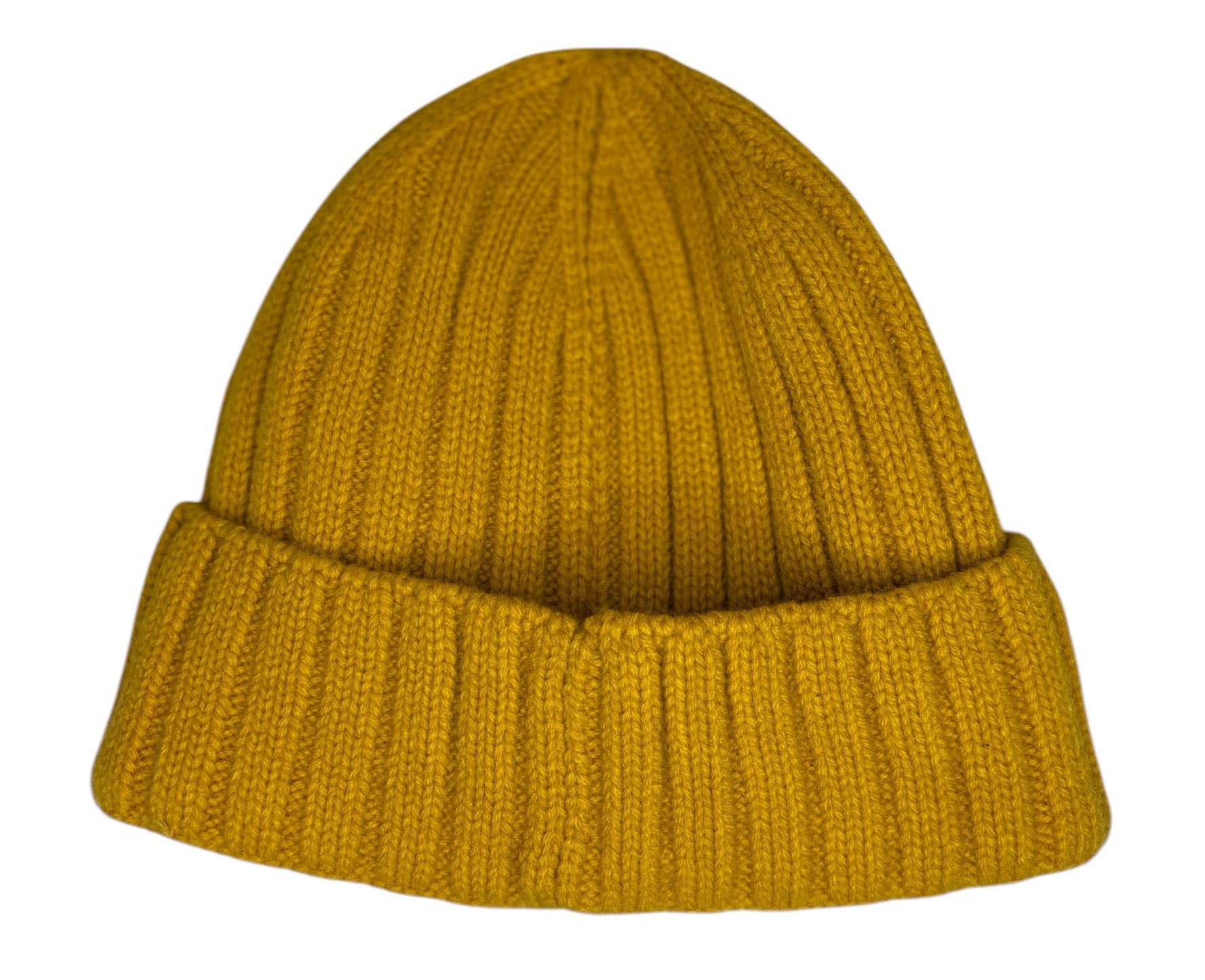 Mustard Yellow Ribbed Knit Beanie – Unisex Winter Hat