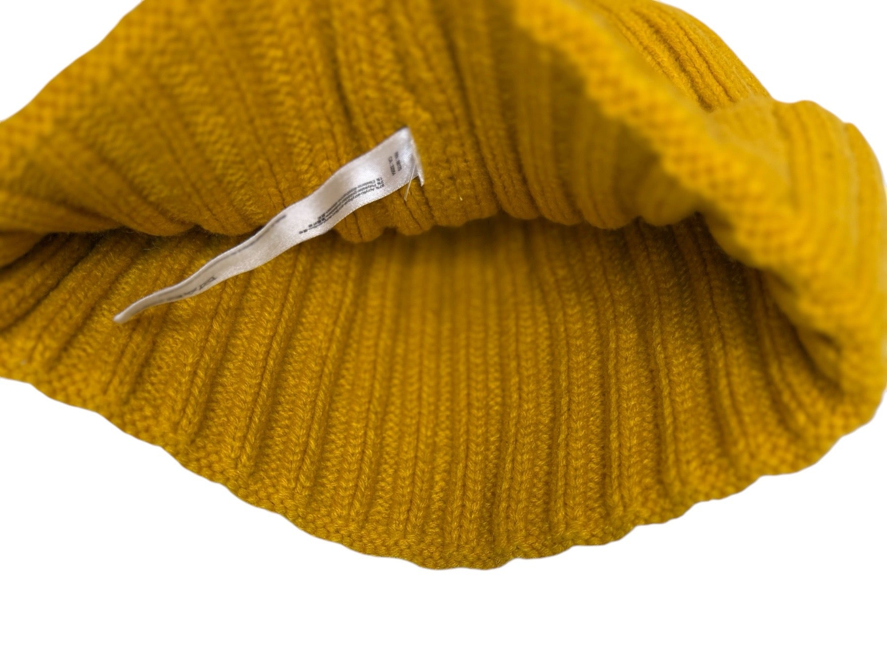 Mustard Yellow Ribbed Knit Beanie – Unisex Winter Hat
