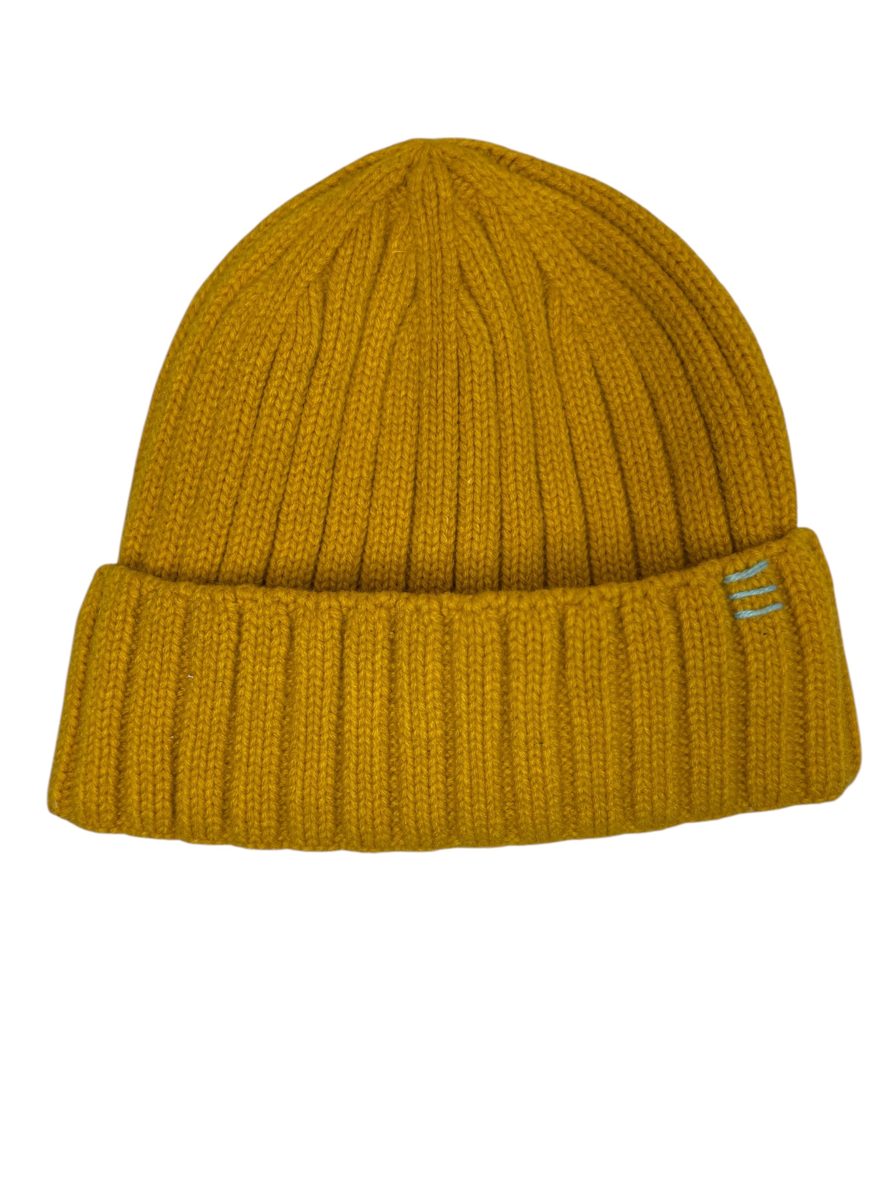Mustard Yellow Ribbed Knit Beanie – Unisex Winter Hat