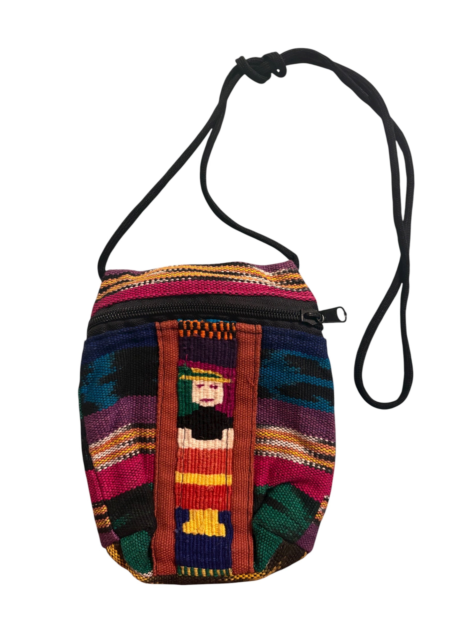 Handmade Guatemalan Woven Crossbody Pouch Bag – 100% Cotton Bag