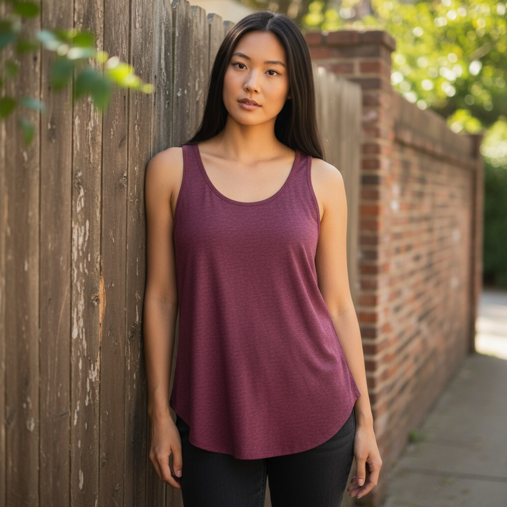 Old Navy Relaxed Scoopneck Tank Top – Soft Heathered Berry Pink (Size S)