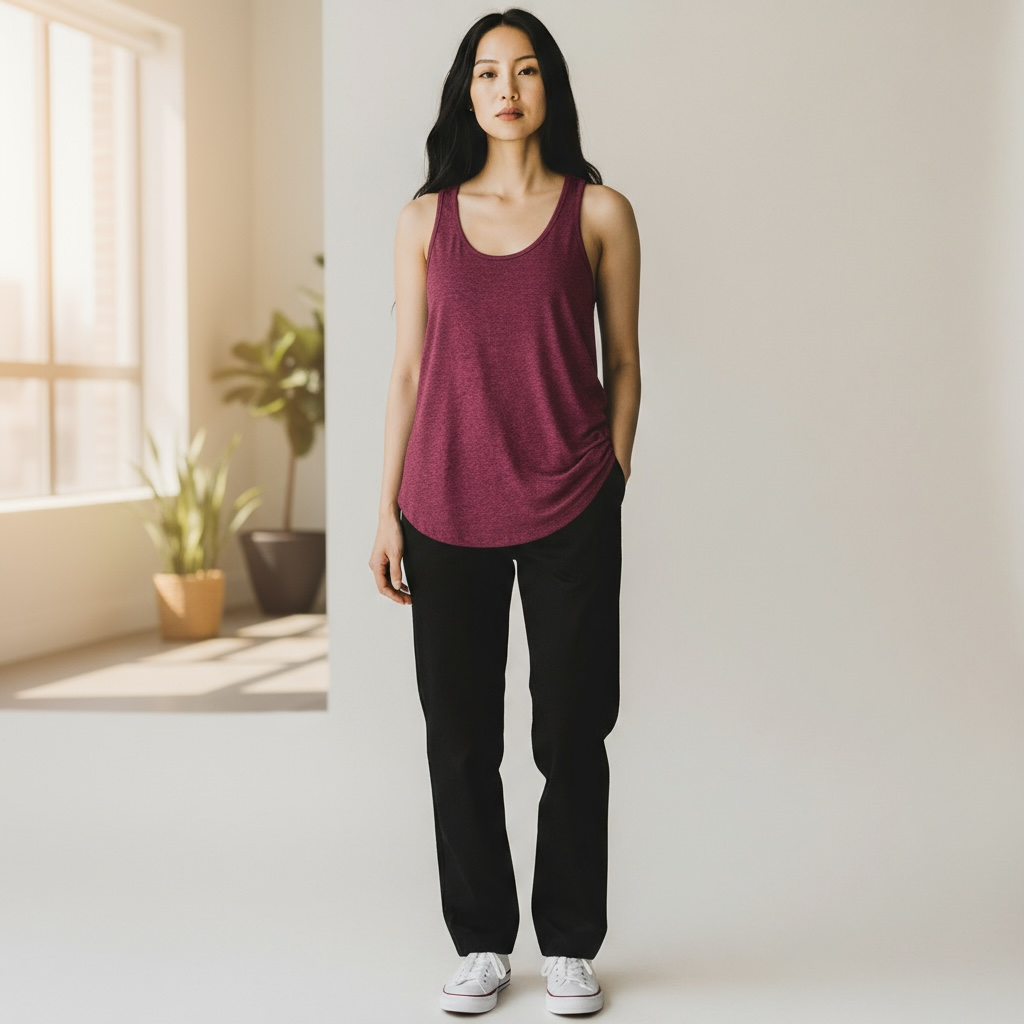 Old Navy Relaxed Scoopneck Tank Top – Soft Heathered Berry Pink (Size S)