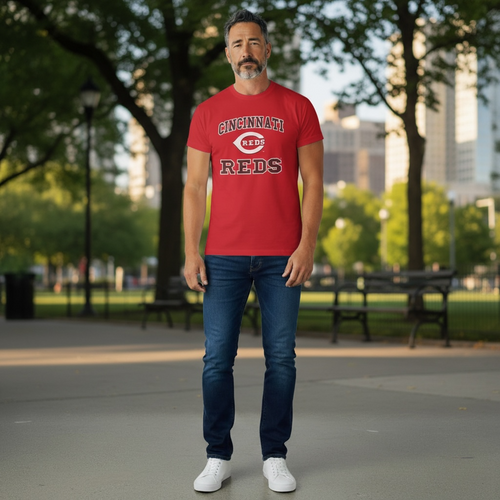 Cincinnati Reds MLB T-Shirt Size Large – Vintage Style Red Baseball Tee Fan Gear