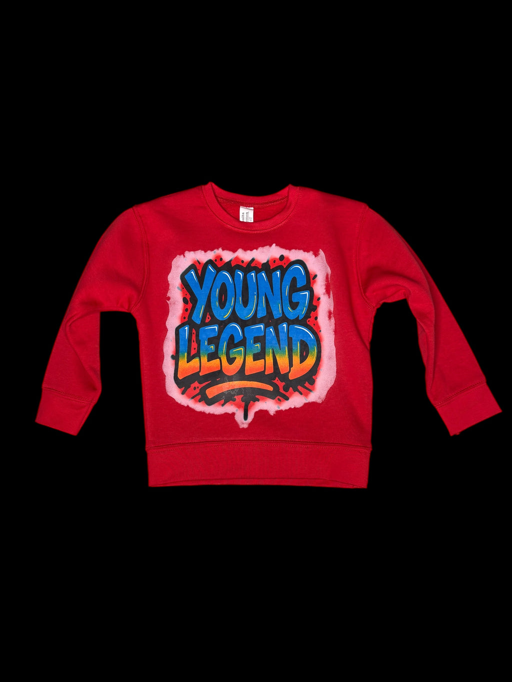 Custom “Young Legend” Kids Graphic Sweater – Size 4T | Handmade & One-of-a-Kind