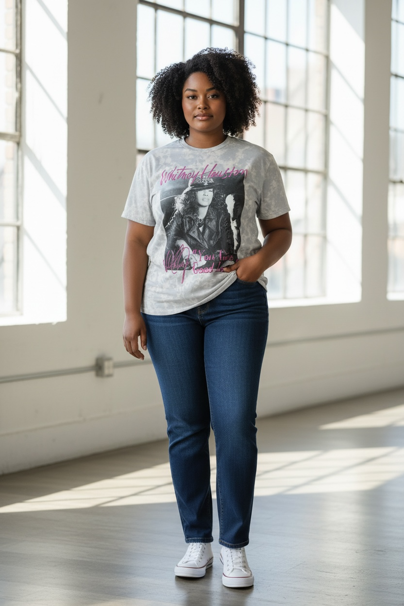 Vintage Style Whitney Houston “You Give Good Love” Graphic Tee – Medium