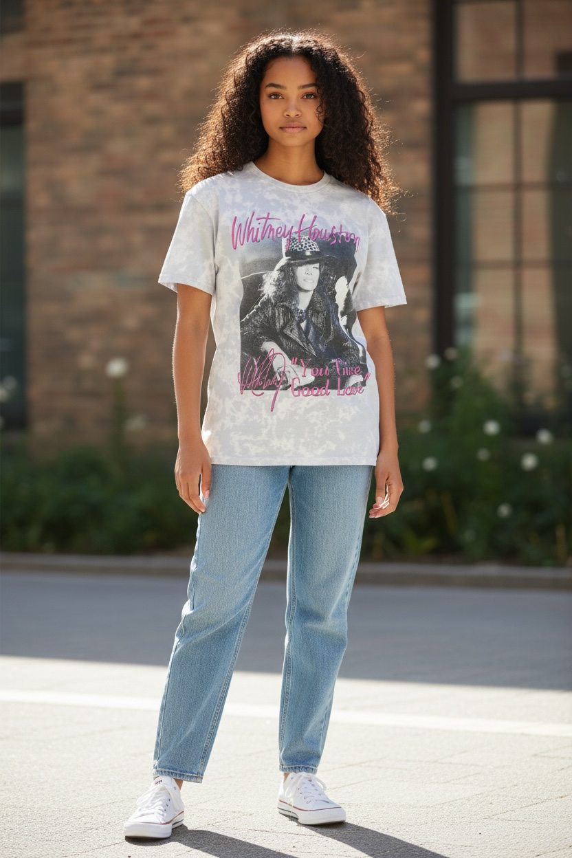 Vintage Style Whitney Houston “You Give Good Love” Graphic Tee – Medium