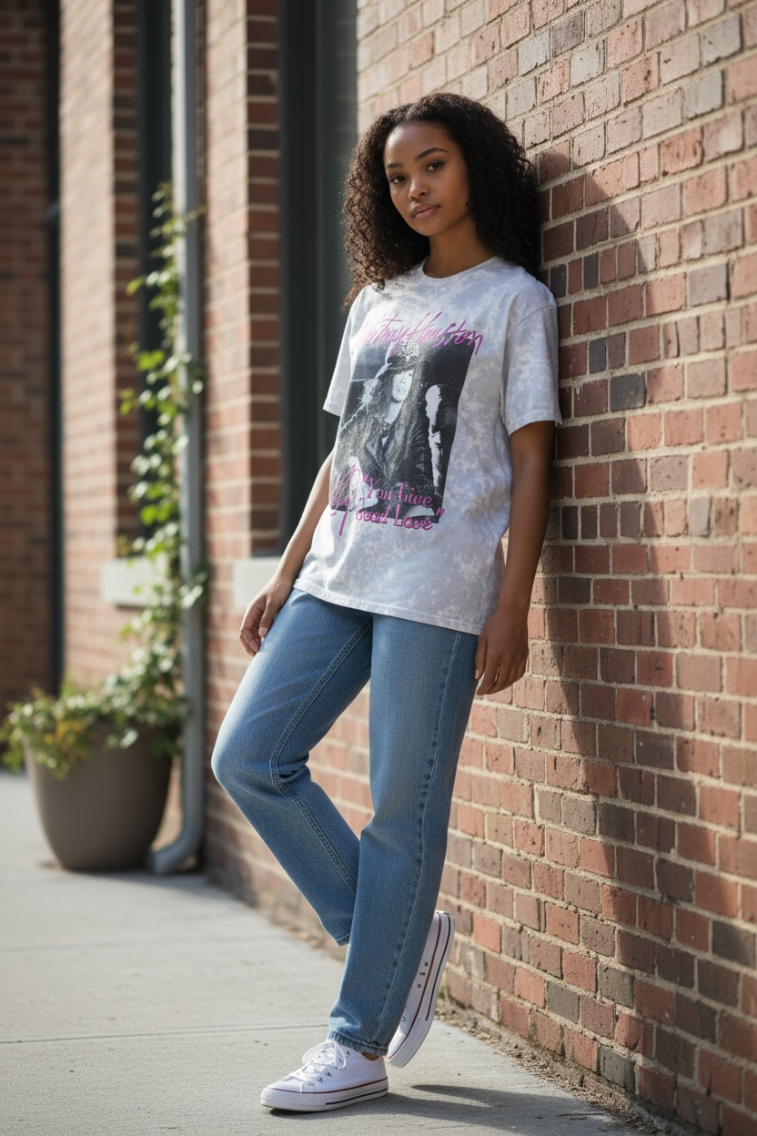 Vintage Style Whitney Houston “You Give Good Love” Graphic Tee – Medium