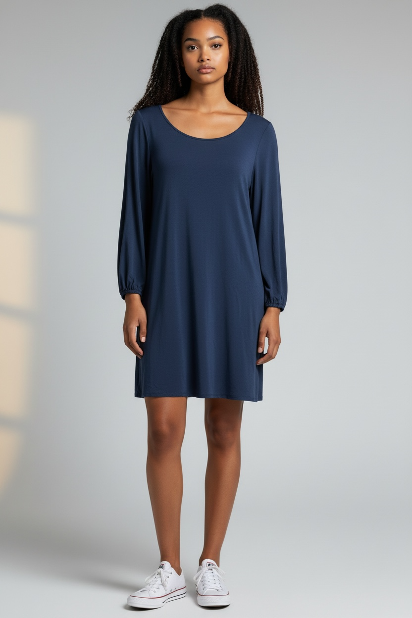 Tart Navy Blue Long Sleeve Dress – XS