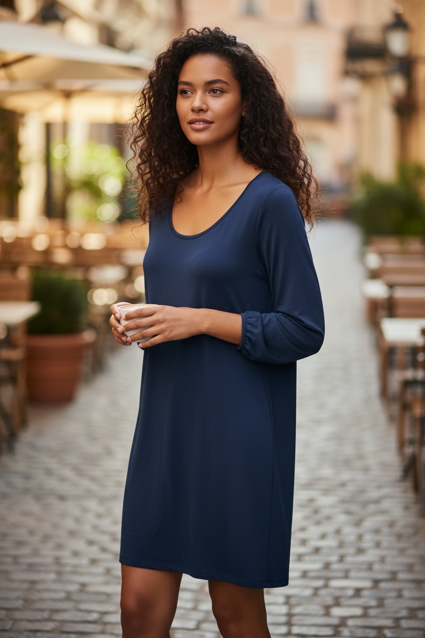 Tart Navy Blue Long Sleeve Dress – XS