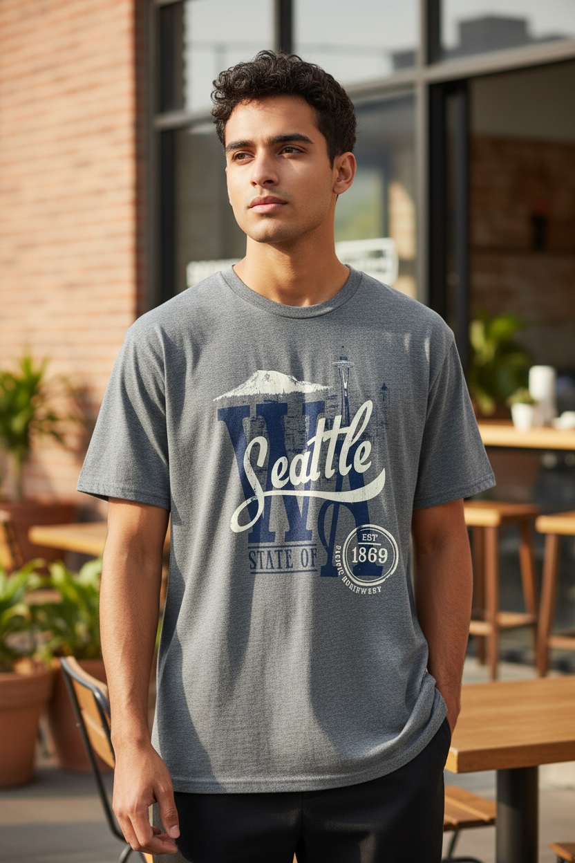 Seattle WA Graphic T-Shirt – Size Small