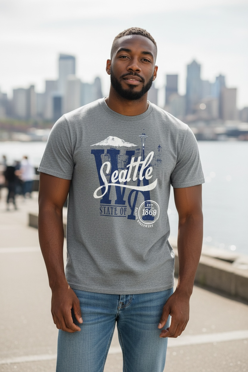 Seattle WA Graphic T-Shirt – Size Small