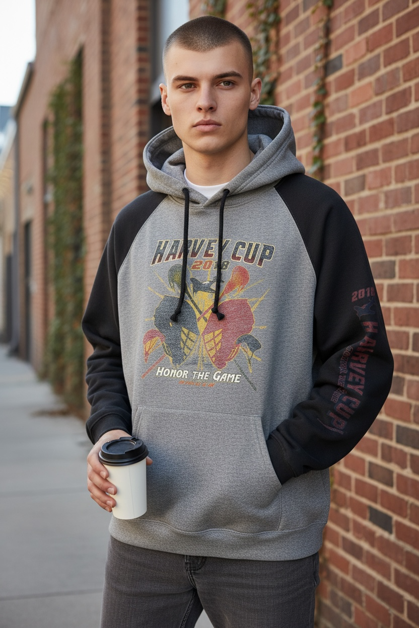 Men’s XL lacrosse hoodie – Harvey Cup 2018.