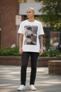 Justin Bieber Graphic T-Shirt Size Large | White Photo Print Tee