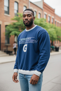 Georgetown University Blue Crewneck Sweatshirt Size Large