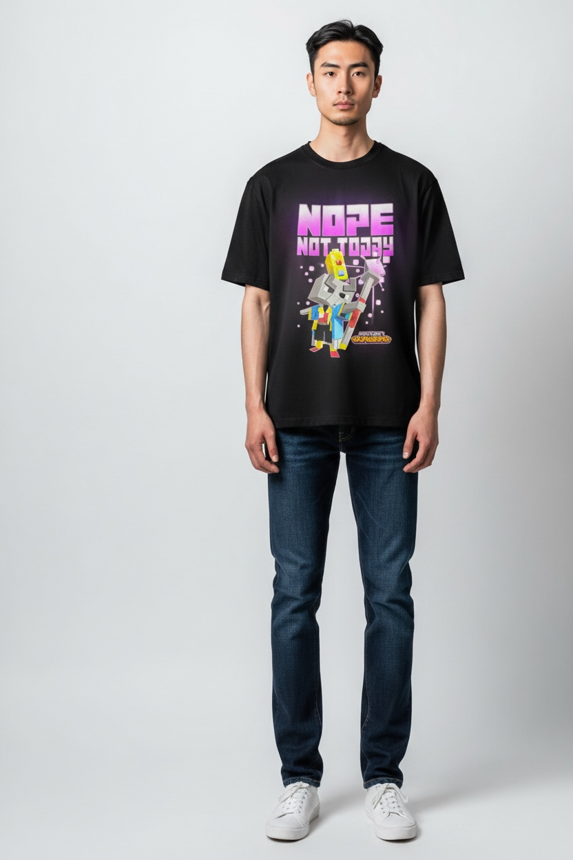 Minecraft Dungeons “Nope Not Today” Graphic T-Shirt Black Size XXL